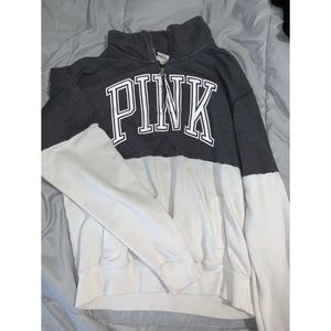 Pink quarter zip sweatshirt